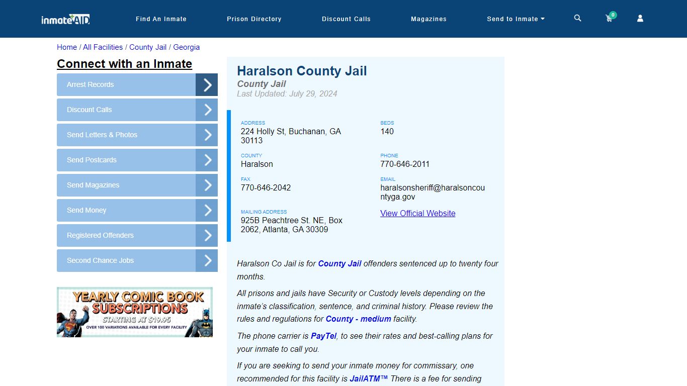 Haralson County Jail - Inmate Locator